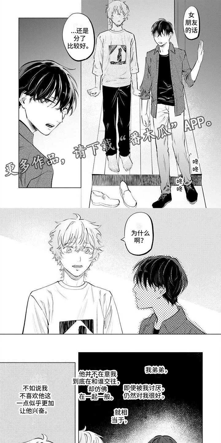 不懂感情的兄弟姐妹漫画,第6章：分手1图