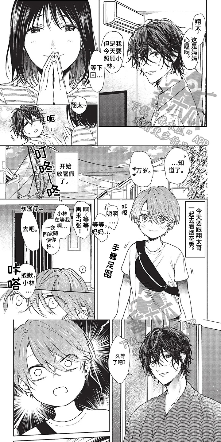 兄弟俩在一起的温馨画面漫画,第4章：烟花秀1图