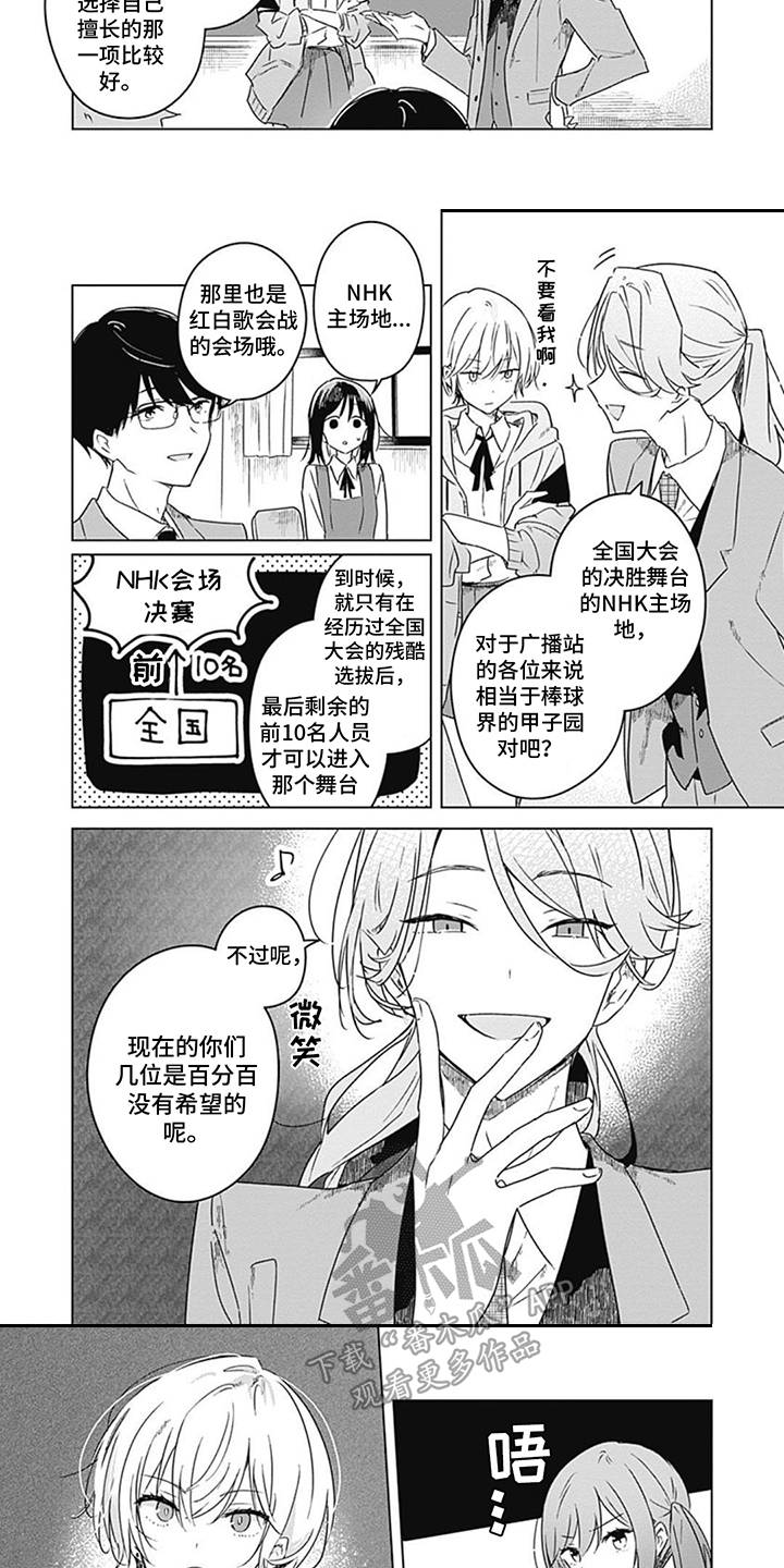 花朵绽放作文漫画,第11章：参观广播室3图