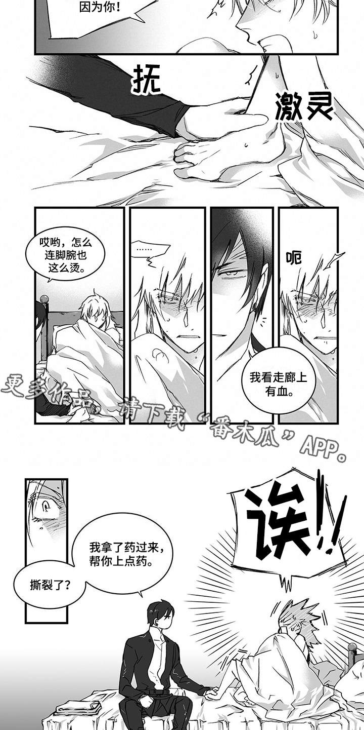 落魄王子哈里漫画,第11章：上药5图