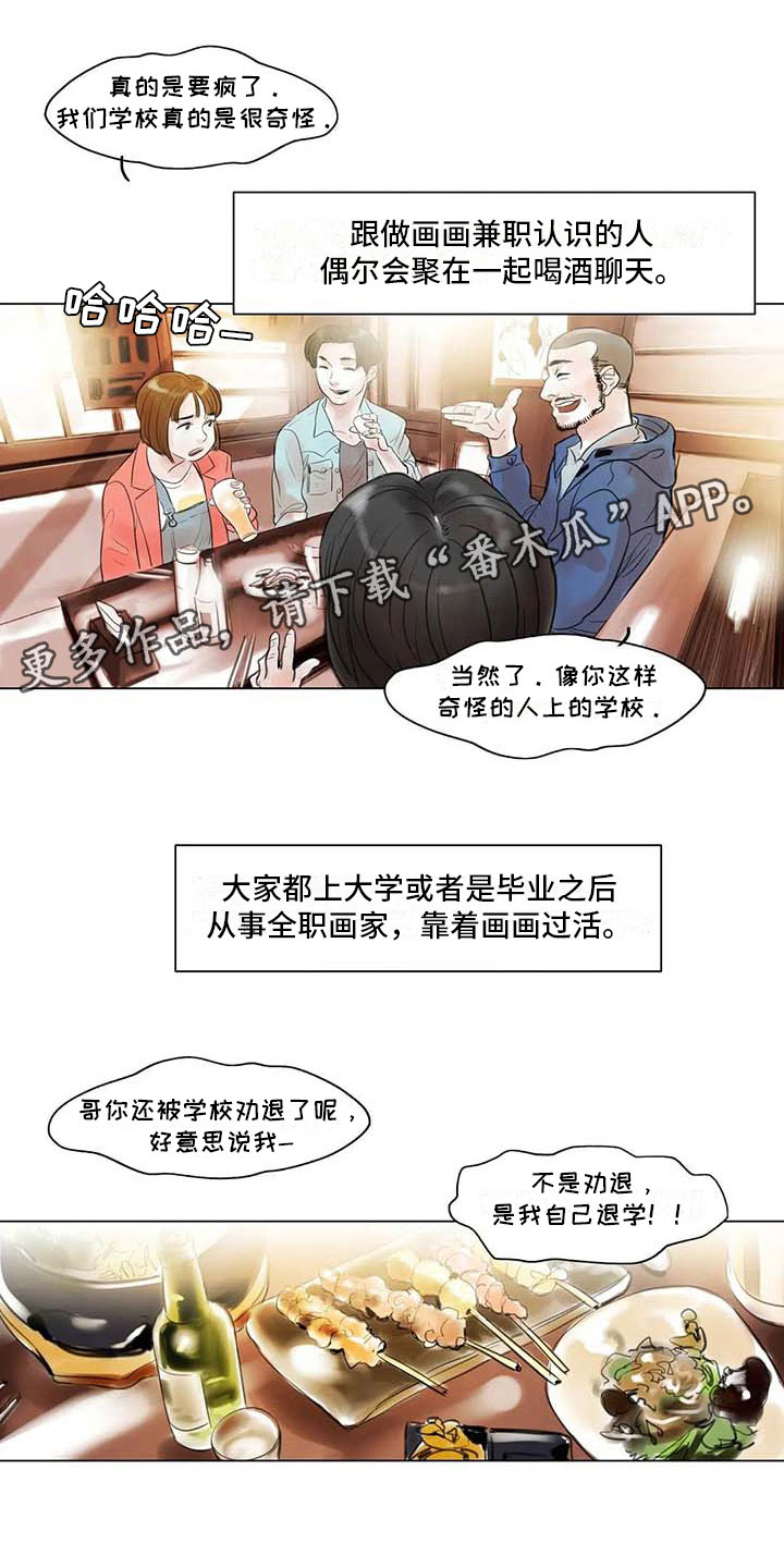 艺术之美无处不在漫画,第22章：人体模特1图