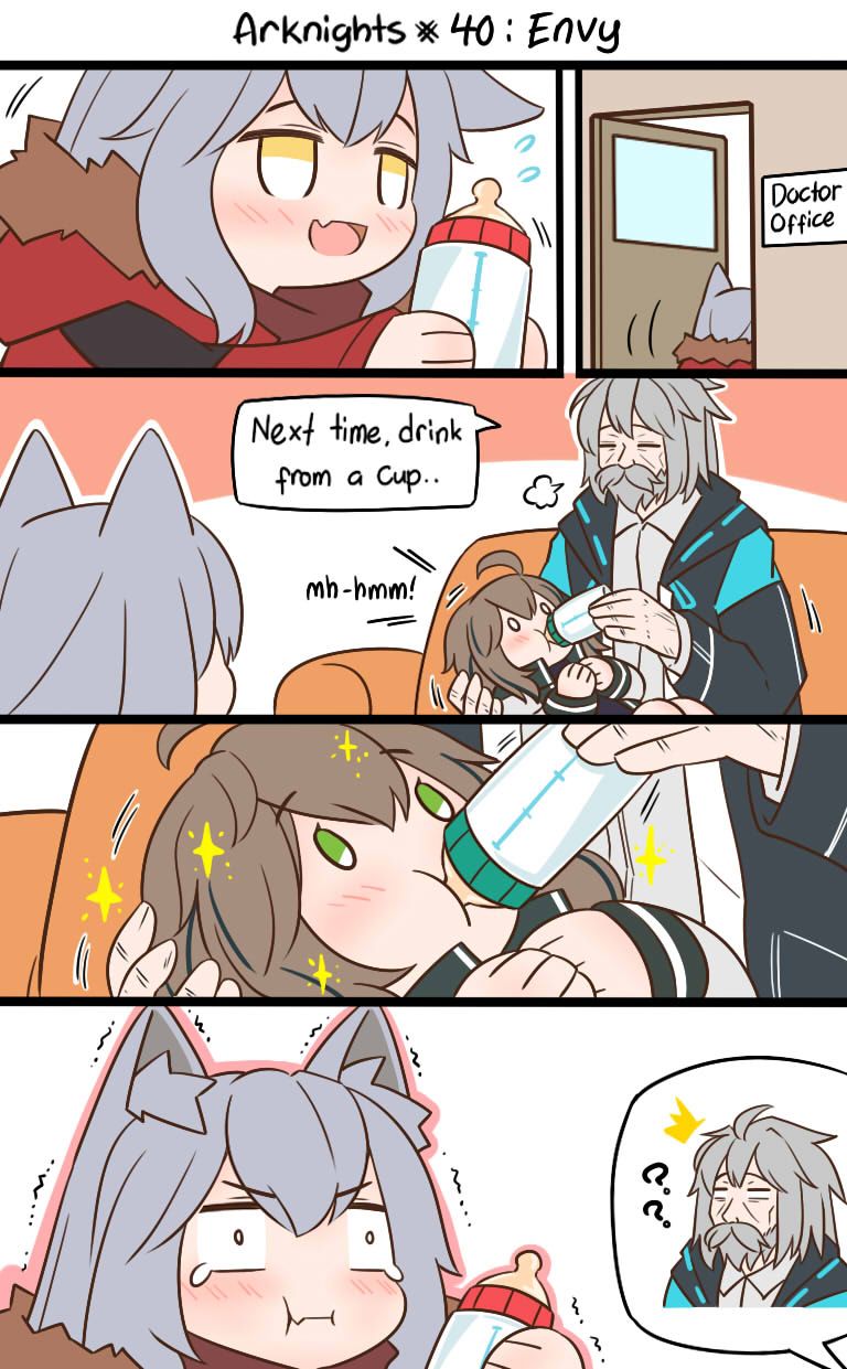 明日方舟老年博士假死漫画,第40话 嫉妒了2图