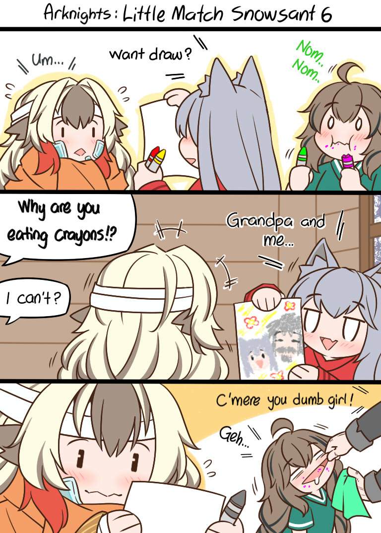 明日方舟当博士老了漫画,卖火柴的小雪雉64图
