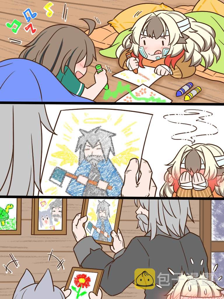 明日方舟老年博士假死漫画,卖火柴的小雪雉65图