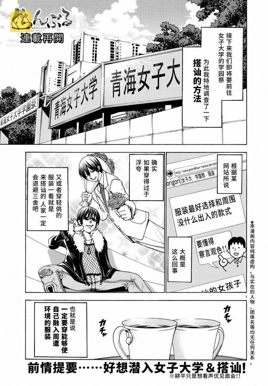 grandblue法语是什么意思漫画,第24话 第一次去女子大2图