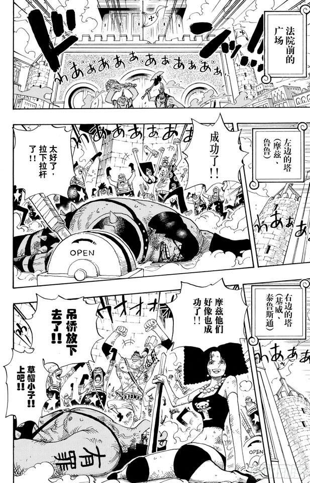 航海王剧场版漫画,第399话 飞向瀑布4图